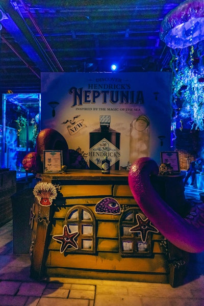 The new release, Neptunia, boasts a blend of coastal botanicals and a citrus finish, which inspired the theme of the pop-up event.