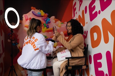 The was also a makeup room, where invited press and influencers could get a touch up from one of e.l.f.’s makeup artists.