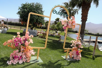 The ZOEsis event also included a flowery photo op for sponsor Outshine. Event Eleven handled design and production.