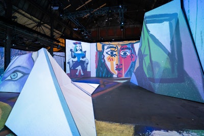 “The wow factor is really beyond the next reveal which leads to our immersive space with large screen walls and origami-like structures that create a space to explore Picasso’s art from a multitude of perspectives,” Cohl said.