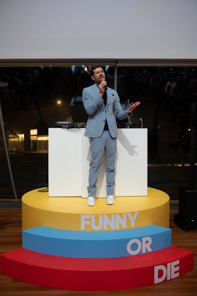 Special guest Billy Eichner (pictured) jumpstarted the evening with a speech titled “We’re Back D.C.” that spotlighted recent anti-LGBTQ legislations, referenced Eichner’s Billy on the Street game show, and emphasized the importance of laughter while jokingly referring to the WHCD as “nerd prom.”