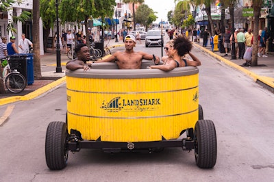In 2019, Lime Media worked with Anheuser Busch-owned Landshark Lager to promote its beer with a mobile hot tub, which invited the public to sit inside and enjoy a tour of Key West, Fla.