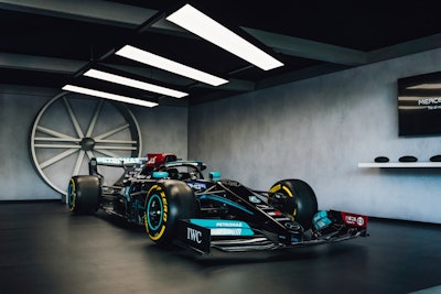 A Mercedes-AMG Petronas F1 Team race car was on display at the pop-up. Mercedes-Benz has been involved in the high-profile race as both a team owner and an engine manufacturer since 1954.