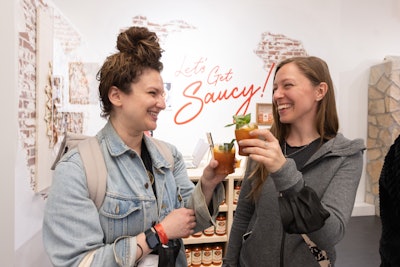 Guests sipped specialty cocktails made with Rao's sauces.