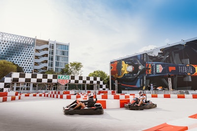 The pop-up experience was open to the public May 3-7. For five days, attendees could race one another in TAG Heuer-branded go-karts.