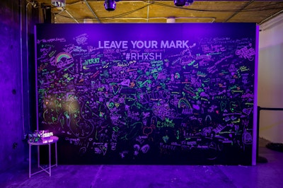 To Stoelt, it was important to make the experience fun, engaging, and interactive for kids while still appealing to adults, influencers, and collectors. To do so, the team took it beyond the typical craft stations that are often found at children’s events, and instead integrated both physical and digital art like a black light wall with neon chalk markers.