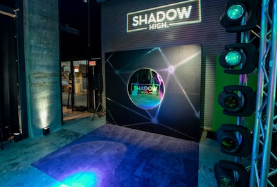 Scenes from the new series were also recreated throughout the Shadow High space, including an atrium with integrated flex neon and the geometric mirrored wall with halo lighting.