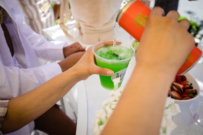 Guests over 21 have the option to top off their slushies with Onda, Shay Mitchell’s tequila-infused seltzer brand. “We even have customized BÉIS Motel koozies for those who prefer to take their Onda on the go,” Petigrow said.