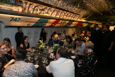 “Even though we hosted the dinner in a former plane, we wanted it to embody the premium travel experience that Delta SkyMiles Reserve and Reserve Business Card Members get with the card,” an American Express spokesperson told BizBash.