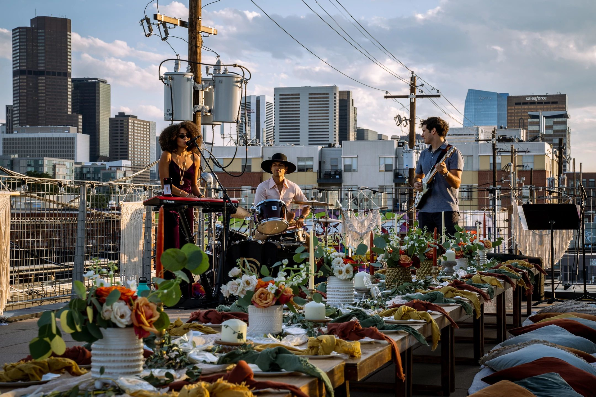 The Loft offers a picturesque rooftop with skyline views and flexible indoor-outdoor space