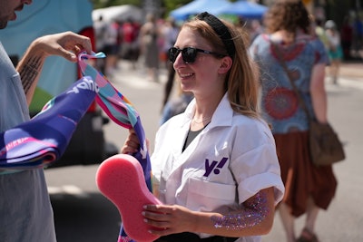 After kicking off during Pride month in Washington, D.C., Yahoo has been popping up at other Pride events in secondary markets, including upcoming events in Austin and San Jose, Calif.