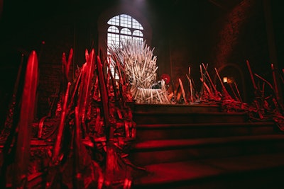 The Dragon’s Den pop-up culminated in the Throne Room, where, for the first time, fans could see and sit on the 13-foot Targaryen-era Iron Throne for a photo moment. More than 4,200 custom pins were handed out as giveaways. Attendees could also “hatch” their personalized, virtual reality dragon eggs via a new AR-driven app called House of the Dragon: DracARys, which enabled them to “raise” their dragon at home.