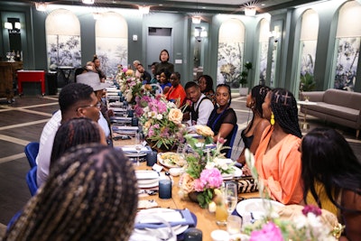 ESSENCE House, produced by Gold Sky Productions, served as a spot for sponsors such as Disney, TikTok, and Target to collaborate with ESSENCE on the production of intimate custom events. For example, the TikTok Visionary Voices Dinner (pictured) hosted influential and emerging Black content creators, tastemakers, and thought leaders.