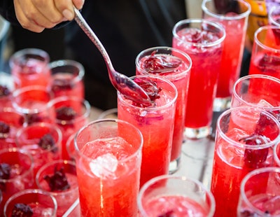 The signature cocktail this year was The Red Ruby—yet another reference to the milestone anniversary—and was made with Deep Eddy Vodka, Campari, raspberry, lemon, and hibiscus flower. Many of the bars throughout the flow of the room each celebrated a different brand sponsor. And for the first time ever, the event put a major focus on mocktails. 'We had about five or six mocktail bars throughout the space that were all alcohol-free bars, which was something that people really enjoyed,' Whyte noted, adding that those bars 'were busy all night.'