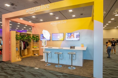 Amazon Live also hosted a booth in the convention center, which gave attendees a chance to learn more about the brand and be onboarded within the Amazon Influencer Program. Both Amazon Live spaces were produced, designed, and executed by Mirrored Media with fabrication support from AKJOHNSTON and 760 Display.