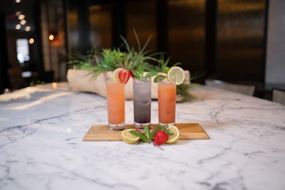 Strawberry Spritz, Lavender Lemonade, and Guava Nojito