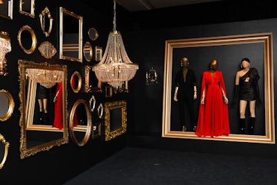 Each designer helmed a gallery space, such as this one, which was notable for its opulent gallery wall and striking black, red, and gold color palette. “It’s all about being able to bring the most innovative and fun concepts to our consumers,” Gerona said of the event. “This year was special because we introduced new brands and collaborations, with appearances from their namesakes, including Remi Bader for REMI x REVOLVE, music artist Ciara for Lita by Ciara, and HELSA by model and entrepreneur Elsa Hosk,” she added.