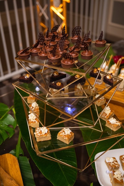 The dessert buffet was coined the 'Sunset Showstopper Pastry Tower,' and featured everything from raspberry cheesecake bars to handmade chocolate truffles...