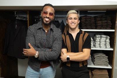The styling hub was hosted by TikTok sensation Chris Olsen (pictured right with Brandon Williams). Over the course of the two-day activation, stylists had 60 appointments.