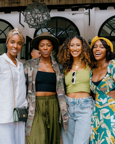 Guests included (from left to right) singer Kelly Rowland, Insecure star Yvonne Orji, author and former Teen Vogue editor-in-chief Elaine Welteroth, and actress Aja Naomi King.