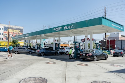 In order to receive access to the gas station, visitors needed to complete a drive-through experience and receive a registered pass.