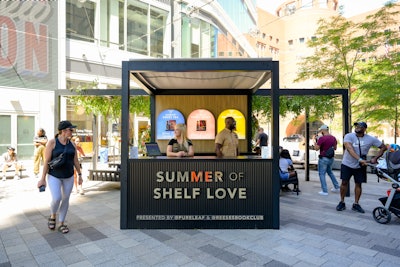 The pop-up first caught the attention of passersby with a large tea and book bar that anchored the outdoor space. “Pure Leaf is the official tea of Reese’s Book Club and together committed to encouraging people to say ‘no’ to the things that don’t matter so they can say ‘yes’ to the things that do—like more book joy,” said Muldoon. “Track Marketing Group and the PepsiCo Design team were able to help us bring to life the partnership through a unique and engaging experience.”