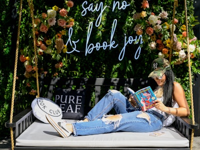 Plenty of seating—that doubled as Instagrammable moments—invited guests to take a break, grab a book, and taste-test Pure Leaf’s new tea.