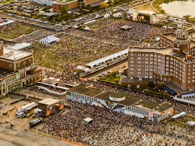 The festival footprint stretched from Bradley Park to the beach.