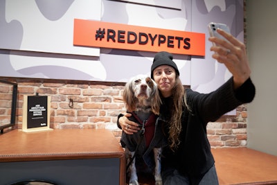 Dogs and their owners could pose for photos (and were encouraged to post the pic to social media using the event's hashtag, #ReddyPets). There was also a polaroid wall where photos taken with the polaroid camera could be displayed.