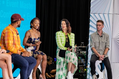 One of BizBash's most talked-about education sessions at BizBash | Connect Detroit in August was 'What the Legalization of THC Means for Event Producers.' Panelists (pictured here left to right) were HOLISTIK Wellness CEO TJ Stouder, Infin8ly Elevated Events and Cannabis Wedding Expo CEO Vanessa Oliver, The Hashinista founder Elise McRoberts, and AKJOHNSTON Group founder and CEO Austin Johnston. Watch it on-demand here.