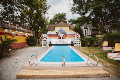 The participating venues, such as The Dive Motel (pictured), re-created the ambiance of their spaces via miniaturized pop-up versions.
