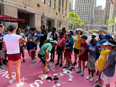On Aug. 27, sports equipment company Yonex occupied Racquet House and 32 New York Junior Tennis & Learning (NYJTL) players from the Intensive Training Program (ITP) were invited for a day of on-court drills and off-court activities.