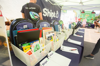 Visitors could assemble backpacks for donation, in partnership with Operation Backpack.