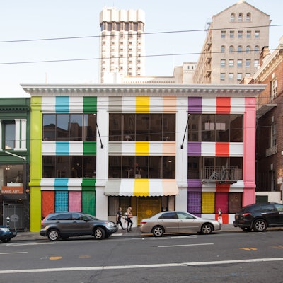 The Color Factory—a highly Instagrammable pop-up museum celebrating color and material—opened in 2017 in San Francisco. The 12,000-square-foot art installation took over a formerly vacant commercial building, which was covered in eye-catching vertical stripes. The space was a collaboration between Jordan Ferney of the design and lifestyle website Oh Happy Day, local artist Leah Rosenberg, and graphic designer Erin Jang. “Color Factory enabled us to explore the meaning and context around an idea, and to create three-dimensional, tactile, multi-sensory experiences,” said Ferney, an event planner-turned-blogger and entrepreneur.