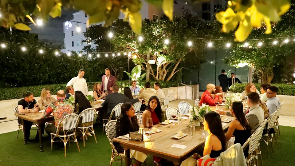 Rooftop pop-up event during Art Basel Miami