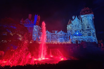 Legends of Horror's 3D castle projection, accompanied by sound, “stops people in their tracks,” Delaney said. “Audiences love it and want to share it.”
