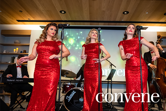 Musical entertainment at Convene Holiday Showcase