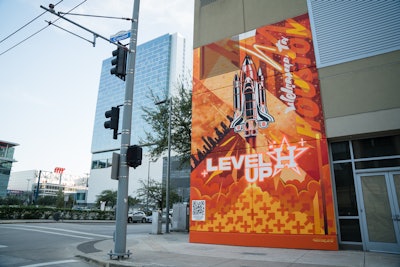Mural by Jesse de Leon for the Houston Astros