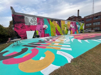In Hanna Park—the northernmost point of the BLINK festival—artists Matt Dayler and Danny Gamble created a mural that transformed the park into a colorful urban oasis.