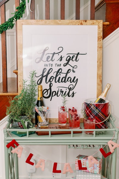 Festive Bar Cart