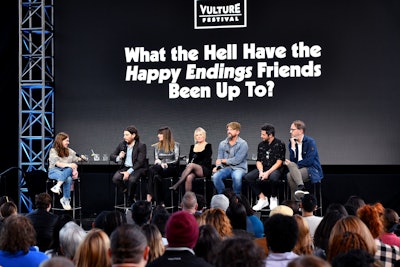 Another crowd favorite panel? The reunion of many of the cast members from the ABC sitcom Happy Endings, including Adam Pally, Casey Wilson, Elisha Cuthbert, and Zachary Knighton.