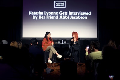 There were several sold-out panels throughout the weekend, including one where comedian Abbi Jacobson (left) interviewed 'her friend' and actress Natasha Lyonne (right). Reilly said the panel 'was a late addition to the festival and sold out in less than 24 hours.'