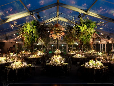 “We really wanted people to dine at the gala and look back at the spectacular facade of the K Club, hence the clear ceilings of the tent,” Fay said.