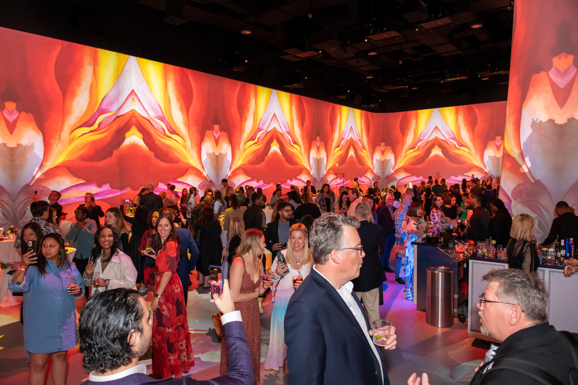 Business and corporate event with bar