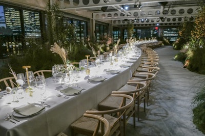 Just last month in New York's Lower East Side, Advertising Week 2022 played host to off-stage events, including this multi-sensory dining experience hosted by Cloudy Bay at Hudson Commons. To celebrate the launch of the winemaker's 2022 sauvignon blanc, an undulating table setup boasted tabletops inspired by the landscapes of New Zealand, where Cloudy Bay is based. Event design and production was helmed by Mazarine NYC. See more: 3 Industry-Transcending Takeaways From Advertising Week New York 2022