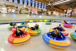 Interactive Entertainment Group's Bumper Cars on Ice offers a wintertime twist on the classic carnival ride but on a synthetic ice surface.