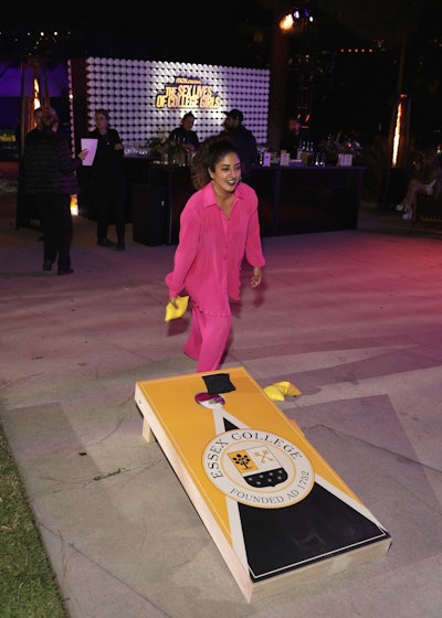 Guests participated in a range of tailgate-style games like cornhole.