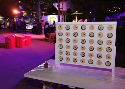 Like a typical college party, the event included classic games and decor elements—many branded with the Essex College insignia.
