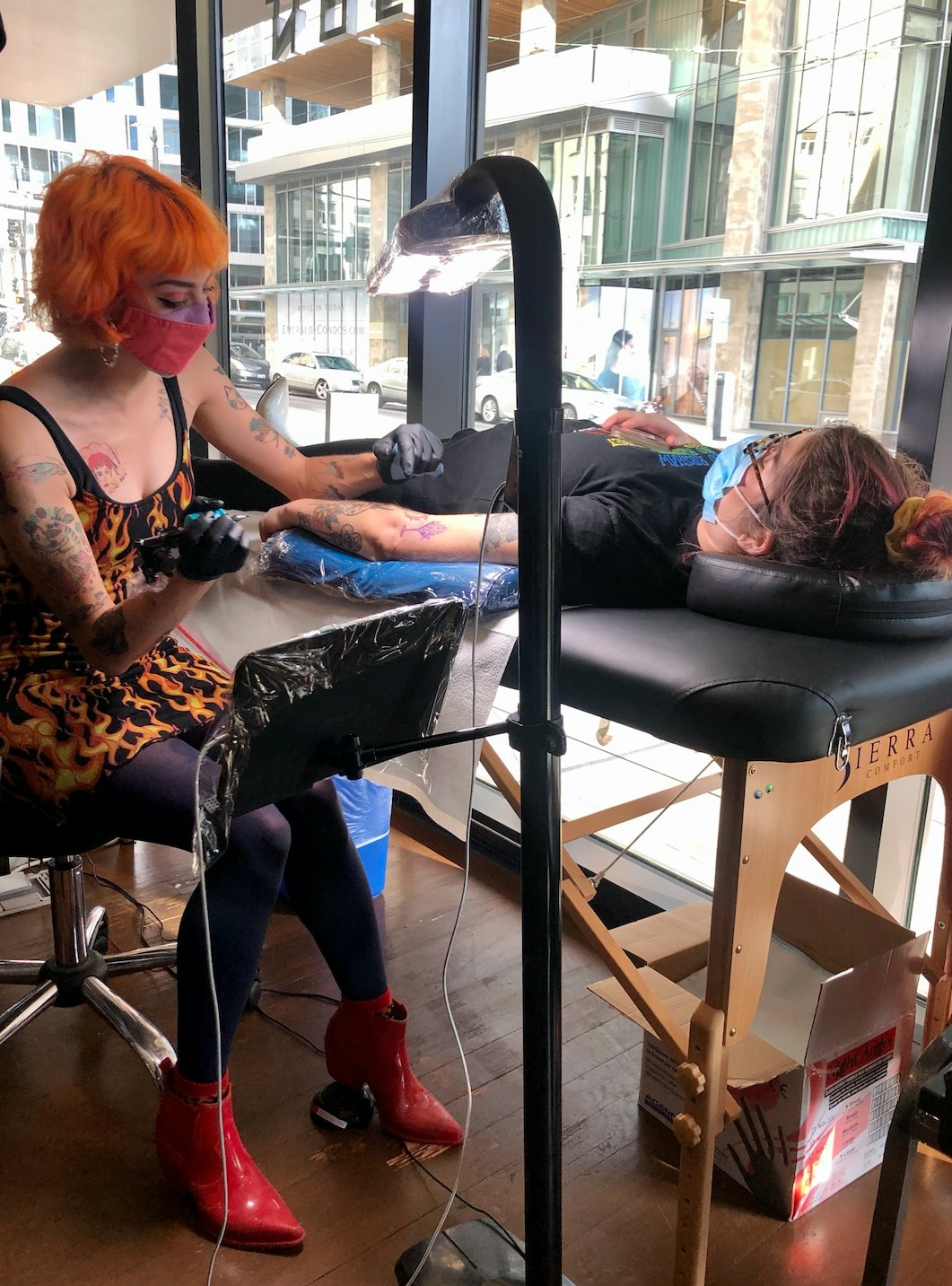 Famous local Seattle body artist Lolli (pictured) is currently a tattoo artist in residence at Thompson Seattle.