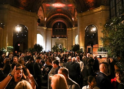 The event was held at Cipriani 25 Broadway, which is known for its 65-foot-high ceilings, soaring marble columns, inlaid floors, and murals.